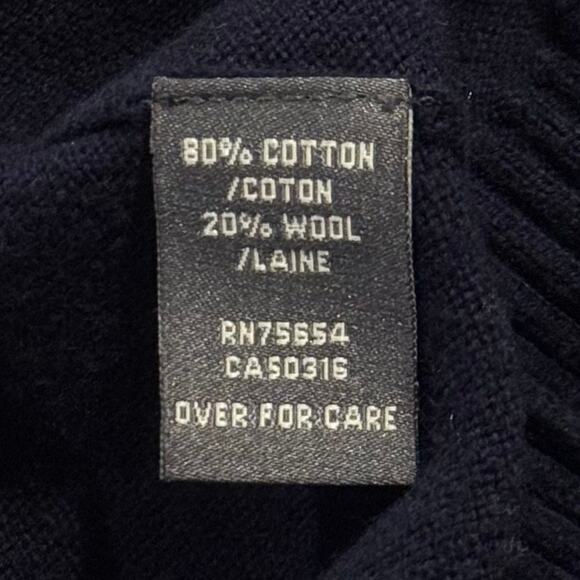 Abercrombie & Fitch Mens Sweater Y2K Preppy Dark Academia Minimalist Blue XL - Picture 5 of 7